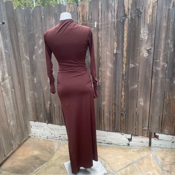 Zara Long Sleeve Mock Neck draped Bodycon Dress XS - Picture 13 of 13